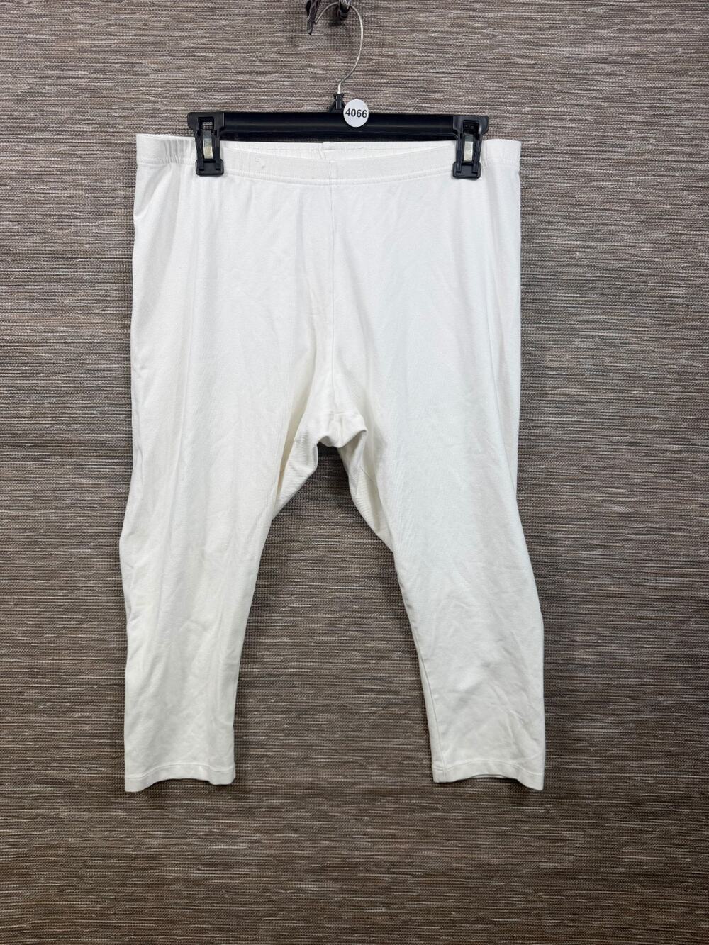 J. Jill Pima Cotton Capri Leggings Womens Size 1X White Pull On Elastic Waist